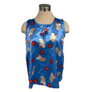 Ya Bao Light Blue Hello Kitty Satin-Style Tank Top